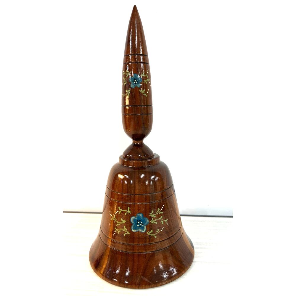 Unique Solid Wooden Hand Painted Custom Made Musical Bell Made in USA Dark